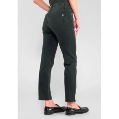 Jeans mom 400/17, 7/8ème noir Yael en coton