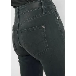 Jeans mom 400/17, 7/8ème noir Yael en coton