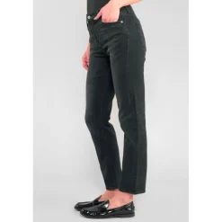 Jeans mom 400/17, 7/8ème noir Yael en coton