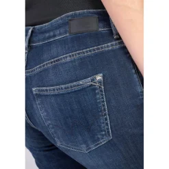 Jeans mom 400/17 mom taille haute 7/8ème, 7/8ème bleu Zola en coton