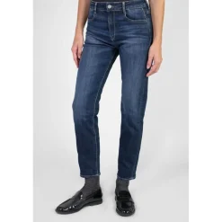 Jeans mom 400/17 mom taille haute 7/8ème, 7/8ème bleu Zola en coton