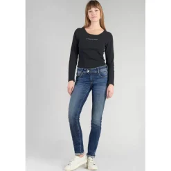 Jeans push-up droit PULP bleu en coton