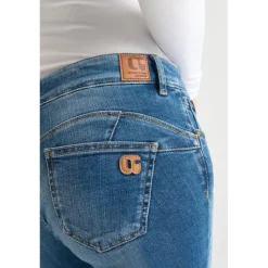 Jeans push-up regular, droit PULP, longueur 34 bleu Page en coton