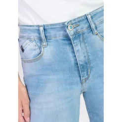 Jeans push-up regular, droit taille haute PULP, 7/8ème bleu Lana
