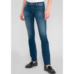 Jeans push-up regular, droit PULP, longueur 34 bleu Mila en coton