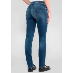Jeans push-up regular, droit PULP, longueur 34 bleu Mila en coton