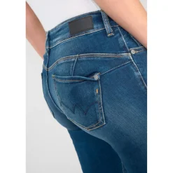 Jeans push-up regular, droit PULP, longueur 34 bleu Mila en coton