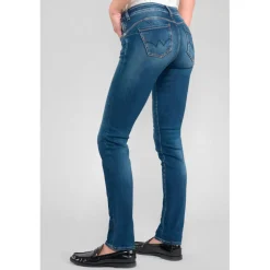 Jeans push-up regular, droit PULP, longueur 34 bleu Mila en coton