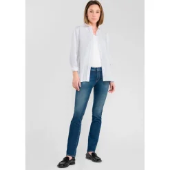 Jeans push-up regular, droit PULP, longueur 34 bleu Mila en coton