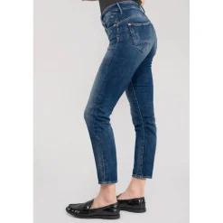 Jeans push-up regular, droit taille haute PULP, 7/8ème bleu Liz en coton