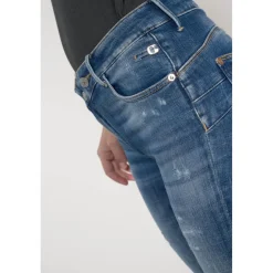 Jeans push-up regular, droit taille haute PULP, 7/8ème bleu Liz en coton