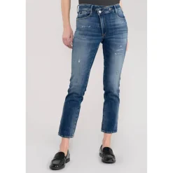 Jeans push-up regular, droit taille haute PULP, 7/8ème bleu Liz en coton