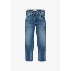 Jeans push-up regular, droit taille haute PULP, 7/8ème bleu Liz en coton