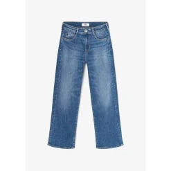 Jeans push-up regular, droit taille haute PULP, 7/8ème bleu en coton Nell