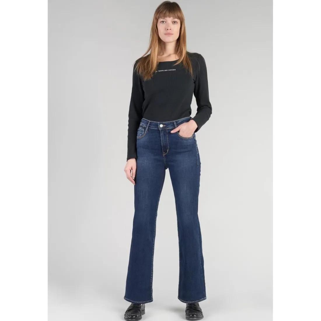Jeans push-up regular, droit taille haute PULP, 7/8ème bleu Alice