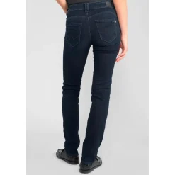 Jeans push-up regular, droit taille haute PULP, longueur 34 bleu Zadie en coton