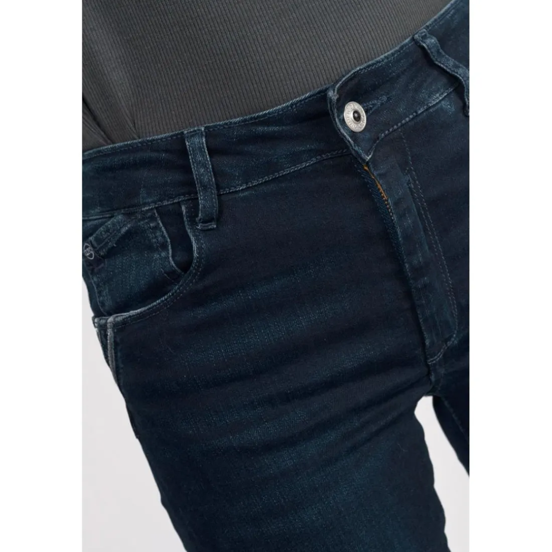 Jeans push-up regular, droit taille haute PULP, longueur 34 bleu Zadie en coton