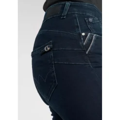 Jeans push-up regular, droit taille haute PULP, longueur 34 bleu Zadie en coton