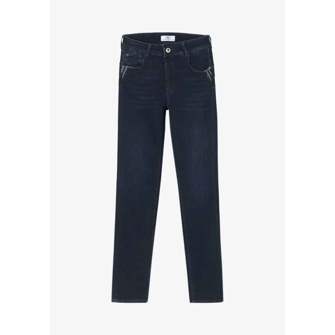 Jeans push-up regular, droit taille haute PULP, longueur 34 bleu Zadie en coton