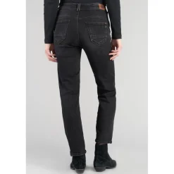 Jeans push-up regular, droit taille haute PULP, 7/8ème noir en coton