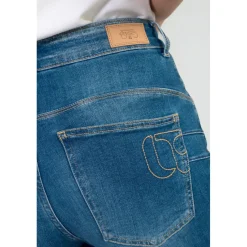 Jeans push-up regular, droit taille haute PULP, 7/8ème bleu Julia