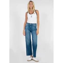 Jeans push-up regular, droit taille haute PULP, 7/8ème bleu Julia