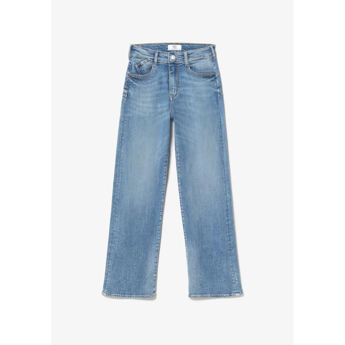 Jeans push-up regular, droit PULPHI24, 7/8ème bleu en coton