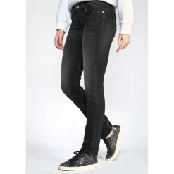 Jeans push-up regular, droit PULP, longueur 33 noir en coton