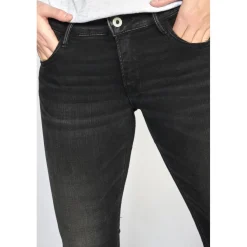 Jeans push-up regular, droit PULP, longueur 33 noir en coton
