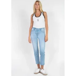 Jeans push-up regular, droit taille haute PULP, 7/8ème bleu Rose
