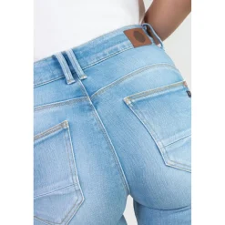 Jeans push-up regular, droit taille haute PULP, 7/8ème bleu Rose