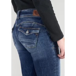 Jeans push-up regular, droit PULP, longueur 34 bleu en coton Opal