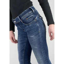 Jeans push-up regular, droit PULP, longueur 34 bleu en coton Opal