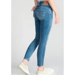 Jeans push-up slim Fermer ULTRA PULP, 7/8ème bleu Gigi en coton