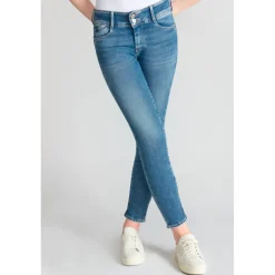 Jeans push-up slim Fermer ULTRA PULP, 7/8ème bleu Gigi en coton