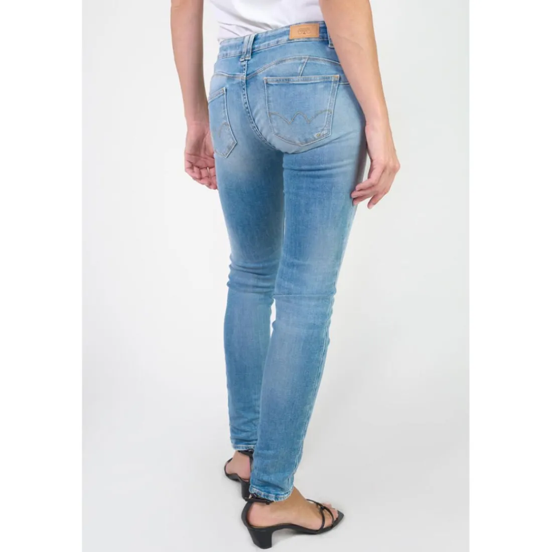 Jeans push-up slim PULP, longueur 34 bleu en coton Mae