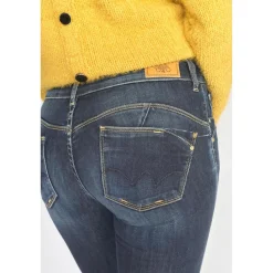 Jeans push-up slim PULP, longueur 33 bleu en coton Demi