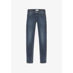 Jeans push-up slim PULP, longueur 33 bleu en coton Demi