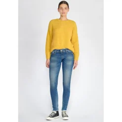 Jeans push-up slim PULP, longueur 33 bleu en coton Cléo
