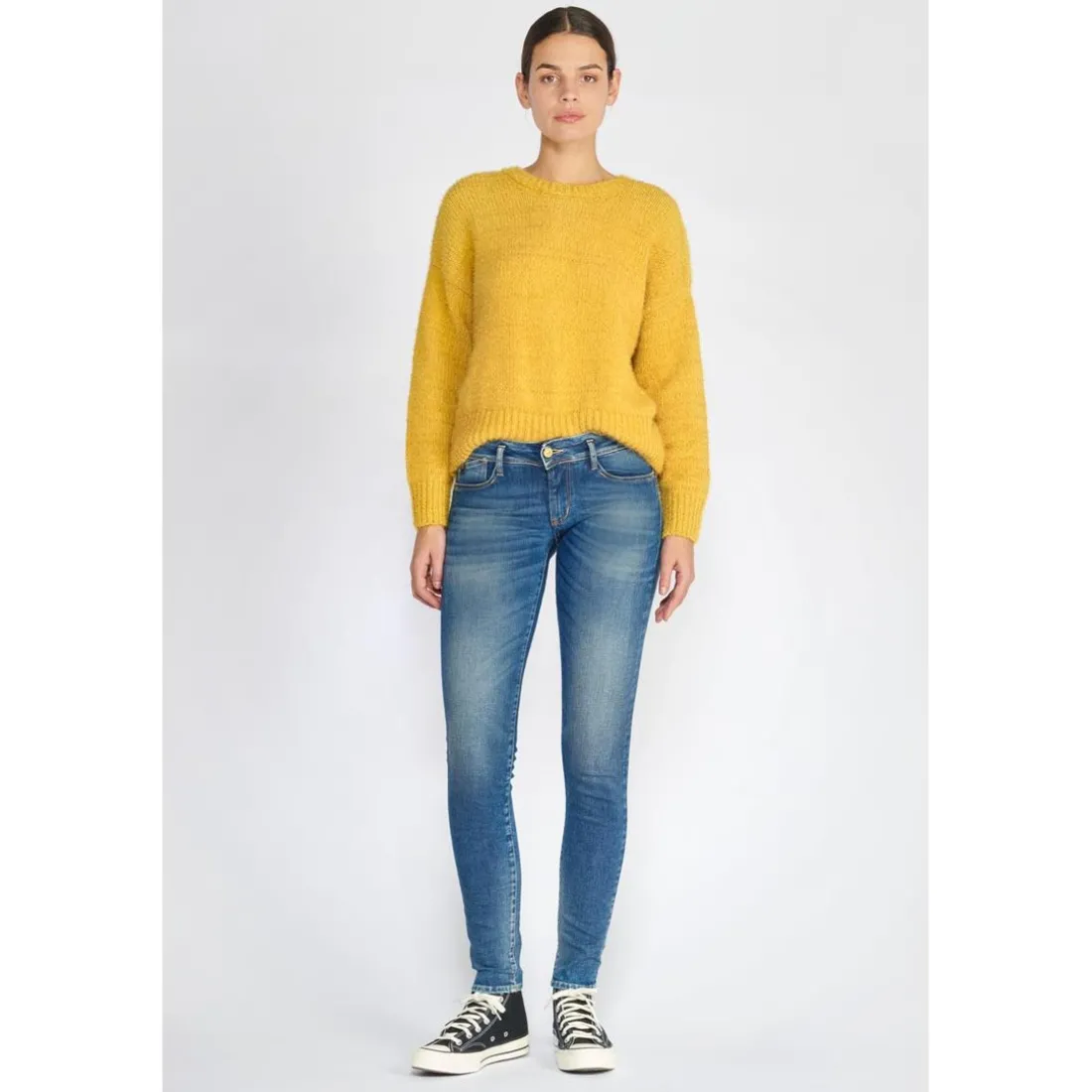 Jeans push-up slim PULP, longueur 33 bleu en coton Cléo