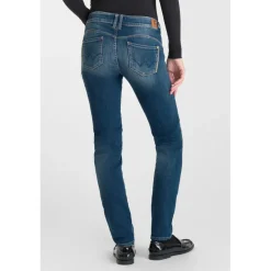 Jeans push-up slim PULP, longueur 34 bleu en coton Yule
