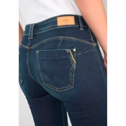 Jeans push-up slim PULP, longueur 34 bleu Yara en coton