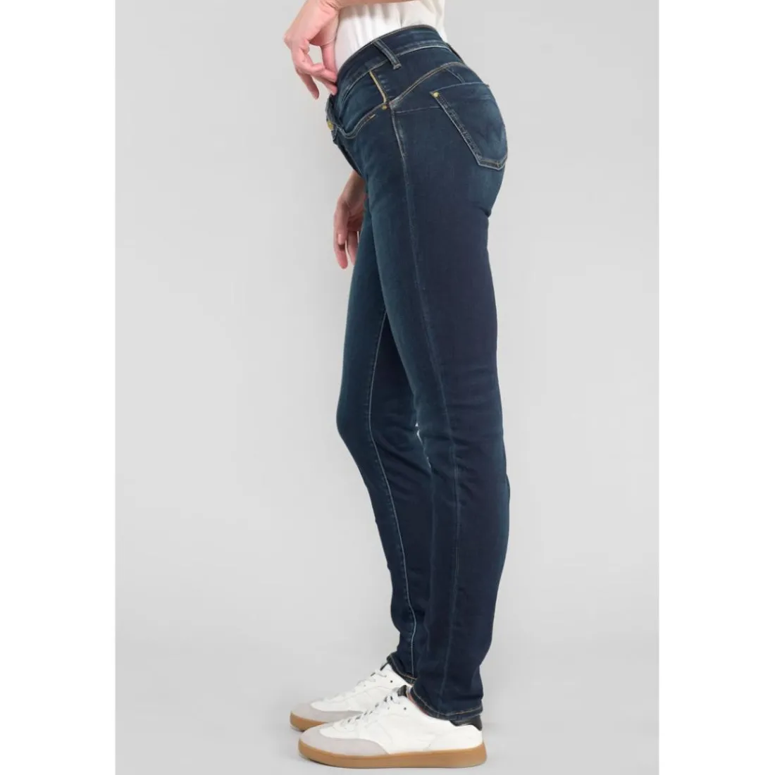 Jeans push-up slim PULP, longueur 34 bleu Yara en coton