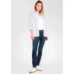 Jeans push-up slim PULP, longueur 34 bleu Yara en coton