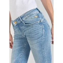 Jeans push-up slim PULP, longueur 34 bleu en coton Clara