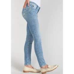 Jeans push-up slim PULP, longueur 34 bleu en coton Clara