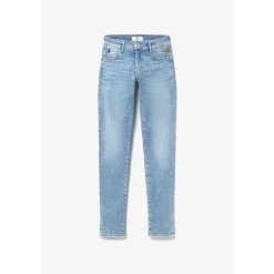 Jeans push-up slim PULP, longueur 34 bleu en coton Clara