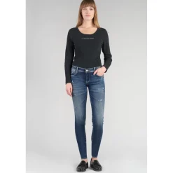 Jeans push-up slim PULP, 7/8ème bleu en coton Sloan