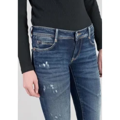 Jeans push-up slim PULP, 7/8ème bleu en coton Sloan