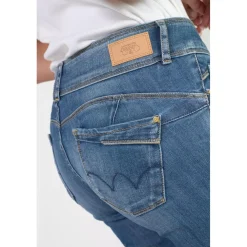 Jeans push-up slim PULP, 7/8ème bleu Gwen
